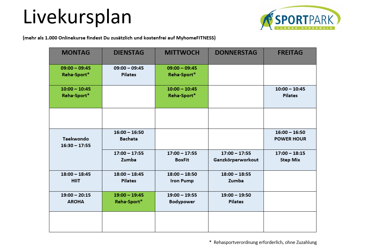 KursplanLuebben Sportpark Lübben